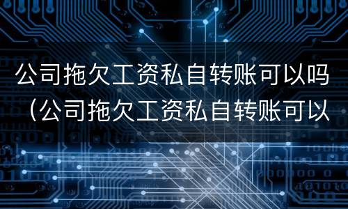 公司拖欠工资私自转账可以吗（公司拖欠工资私自转账可以吗合法吗）