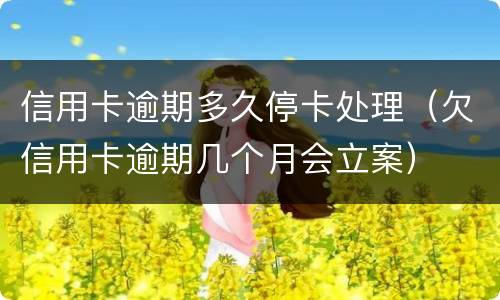 信用卡逾期多久停卡处理（欠信用卡逾期几个月会立案）