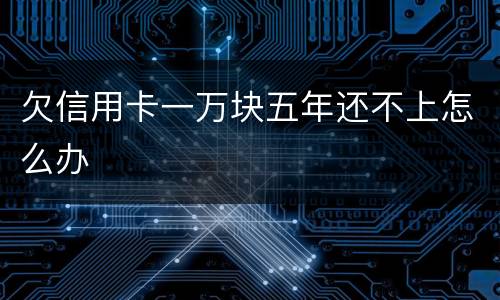 欠信用卡一万块五年还不上怎么办