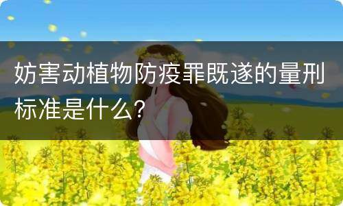 妨害动植物防疫罪既遂的量刑标准是什么？