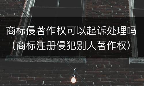 商标侵著作权可以起诉处理吗（商标注册侵犯别人著作权）