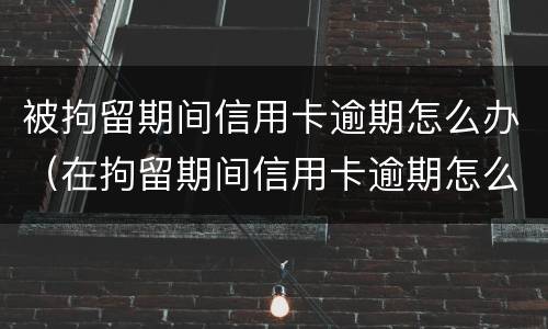 被拘留期间信用卡逾期怎么办（在拘留期间信用卡逾期怎么办）