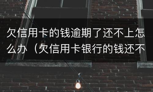 欠信用卡的钱逾期了还不上怎么办（欠信用卡银行的钱还不起怎么办）