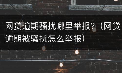 网贷逾期骚扰哪里举报?（网贷逾期被骚扰怎么举报）