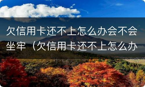 欠信用卡还不上怎么办会不会坐牢（欠信用卡还不上怎么办会坐牢吗）
