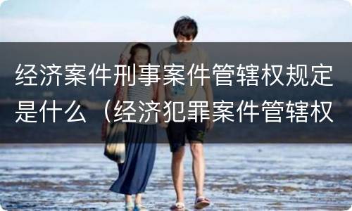 经济案件刑事案件管辖权规定是什么（经济犯罪案件管辖权）