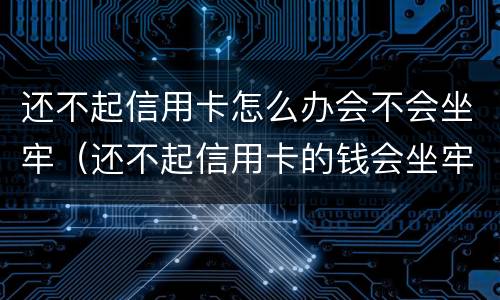 还不起信用卡怎么办会不会坐牢（还不起信用卡的钱会坐牢吗）