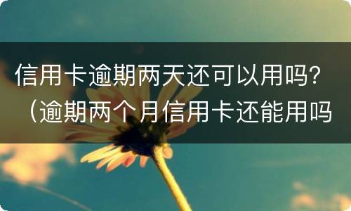 信用卡逾期两天还可以用吗？（逾期两个月信用卡还能用吗）