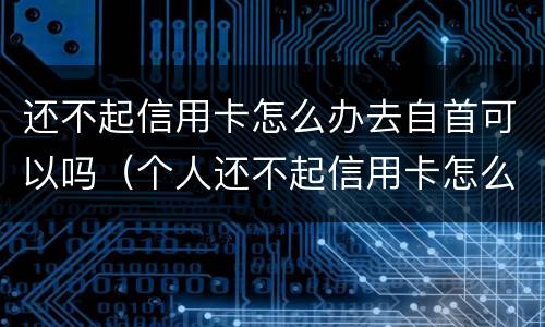 还不起信用卡怎么办去自首可以吗（个人还不起信用卡怎么办）