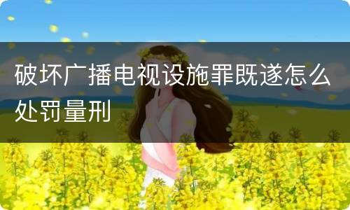 破坏广播电视设施罪既遂怎么处罚量刑