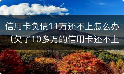 信用卡负债11万还不上怎么办（欠了10多万的信用卡还不上怎么办）