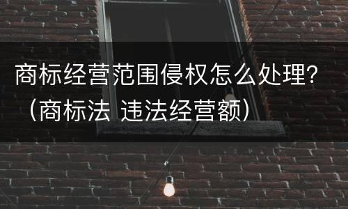 商标经营范围侵权怎么处理？（商标法 违法经营额）