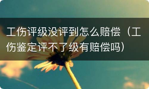 工伤评级没评到怎么赔偿（工伤鉴定评不了级有赔偿吗）