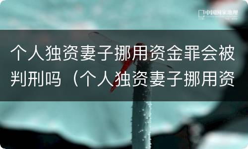 个人独资妻子挪用资金罪会被判刑吗（个人独资妻子挪用资金罪会被判刑吗）