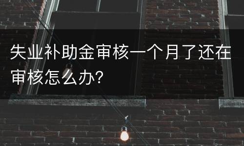 失业补助金审核一个月了还在审核怎么办？