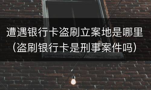 遭遇银行卡盗刷立案地是哪里（盗刷银行卡是刑事案件吗）