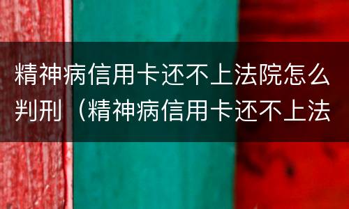 精神病信用卡还不上法院怎么判刑（精神病信用卡还不上法院会怎么判）