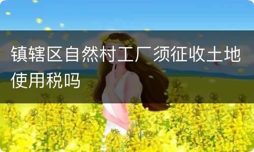 镇辖区自然村工厂须征收土地使用税吗
