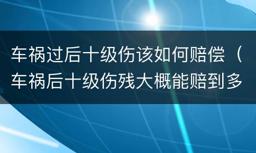 车祸过后十级伤该如何赔偿（车祸后十级伤残大概能赔到多少钱?）
