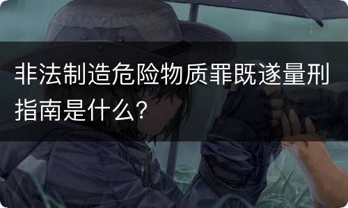 非法制造危险物质罪既遂量刑指南是什么？