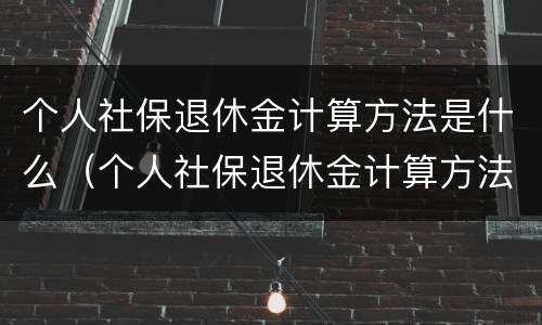 个人社保退休金计算方法是什么（个人社保退休金计算方法是什么呢）
