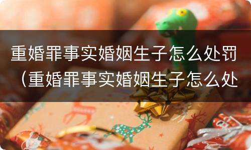重婚罪事实婚姻生子怎么处罚（重婚罪事实婚姻生子怎么处罚的）