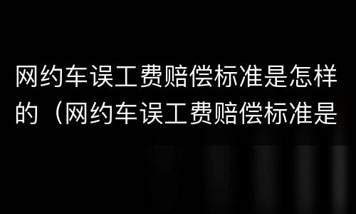 网约车误工费赔偿标准是怎样的（网约车误工费赔偿标准是怎样的呢）