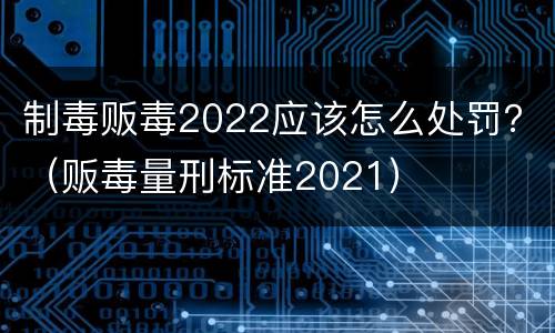 制毒贩毒2022应该怎么处罚？（贩毒量刑标准2021）