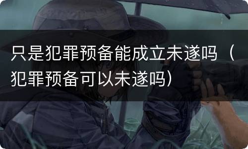 只是犯罪预备能成立未遂吗（犯罪预备可以未遂吗）