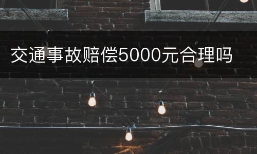 交通事故赔偿5000元合理吗