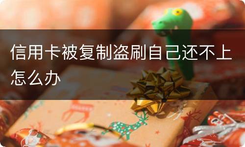 信用卡被复制盗刷自己还不上怎么办