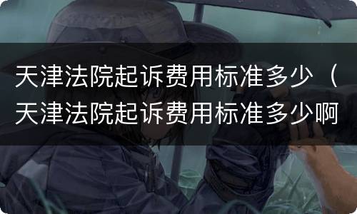 天津法院起诉费用标准多少（天津法院起诉费用标准多少啊）