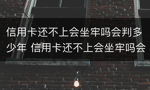 信用卡还不上会坐牢吗会判多少年 信用卡还不上会坐牢吗会判多少年会连累女朋友吗