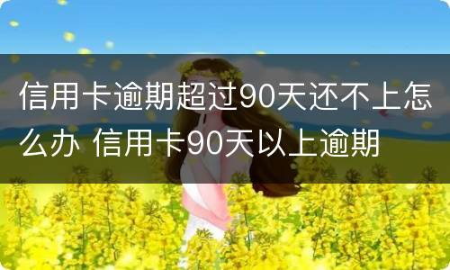 信用卡逾期超过90天还不上怎么办 信用卡90天以上逾期