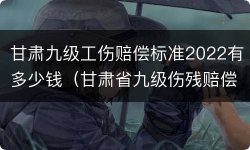 甘肃九级工伤赔偿标准2022有多少钱（甘肃省九级伤残赔偿标准2019）
