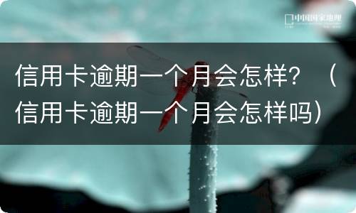 信用卡逾期一个月会怎样？（信用卡逾期一个月会怎样吗）