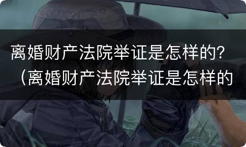 离婚财产法院举证是怎样的？（离婚财产法院举证是怎样的程序）