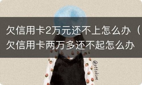 欠信用卡2万元还不上怎么办（欠信用卡两万多还不起怎么办）