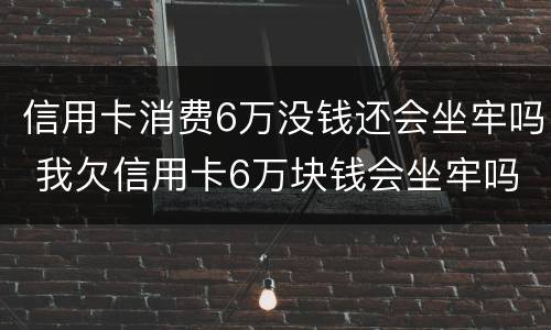 信用卡消费6万没钱还会坐牢吗 我欠信用卡6万块钱会坐牢吗