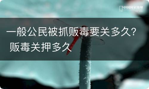 一般公民被抓贩毒要关多久？ 贩毒关押多久