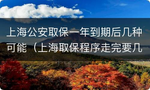 上海公安取保一年到期后几种可能（上海取保程序走完要几天）