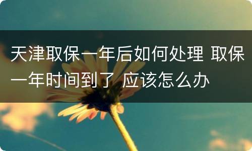 天津取保一年后如何处理 取保一年时间到了 应该怎么办