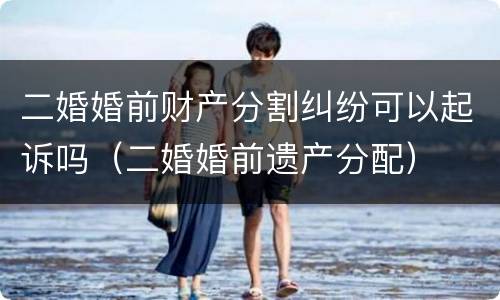 二婚婚前财产分割纠纷可以起诉吗（二婚婚前遗产分配）