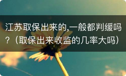 江苏取保出来的,一般都判缓吗?（取保出来收监的几率大吗）