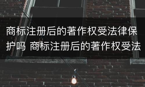 商标注册后的著作权受法律保护吗 商标注册后的著作权受法律保护吗怎么办