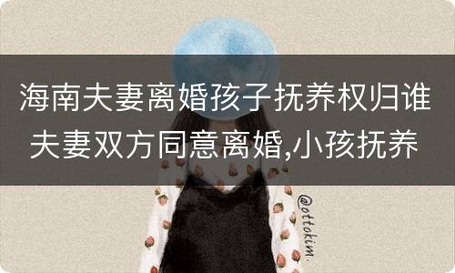 海南夫妻离婚孩子抚养权归谁 夫妻双方同意离婚,小孩抚养权归谁?