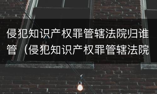侵犯知识产权罪管辖法院归谁管（侵犯知识产权罪管辖法院归谁管辖）