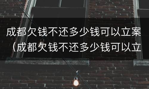 成都欠钱不还多少钱可以立案（成都欠钱不还多少钱可以立案侦查）