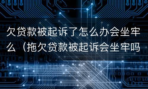 欠贷款被起诉了怎么办会坐牢么（拖欠贷款被起诉会坐牢吗）