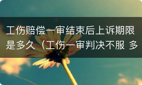 工伤赔偿一审结束后上诉期限是多久（工伤一审判决不服 多久上诉二审）